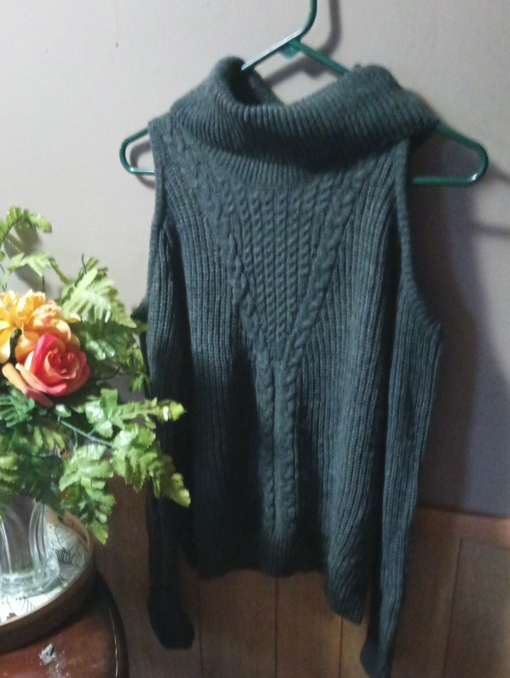 Women's Gray Turtle Neck Sweater